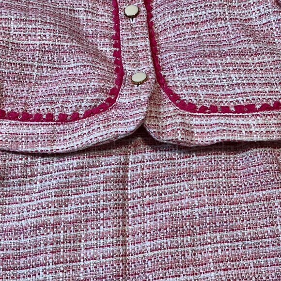 Janie and Jack Darling Sophistication 3-Piece Tweed Set Jacket Skirt & Beret Siz - Picture 5 of 6